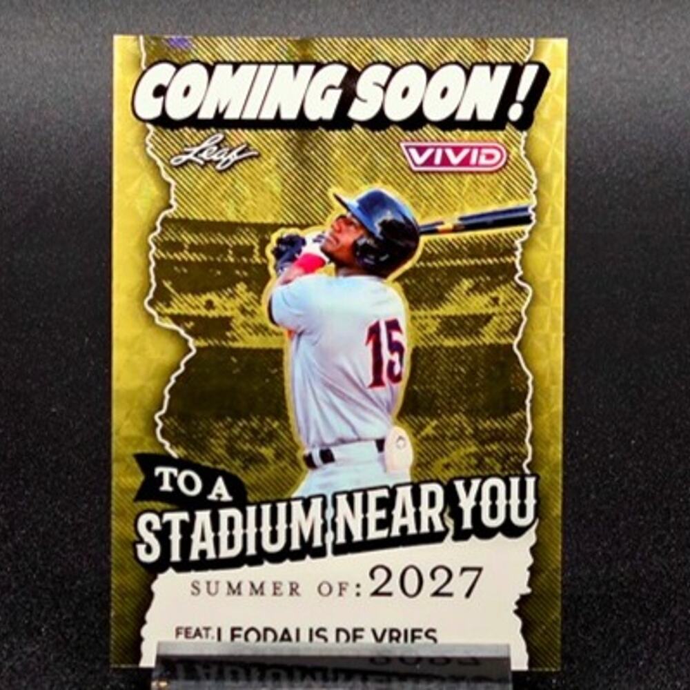 Leodalis De Vries 1/1 Coming Soon Gold Superfractor Athletics Top Prospect